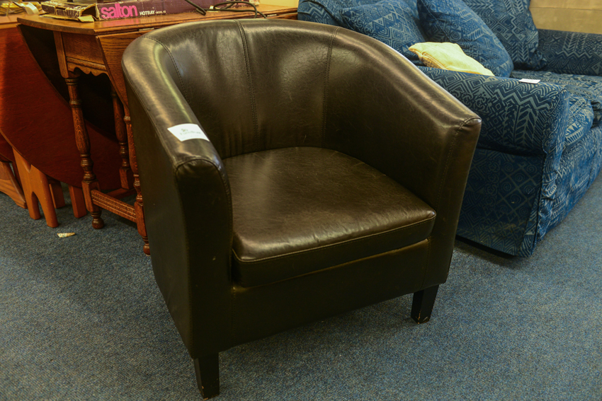 Black armchair