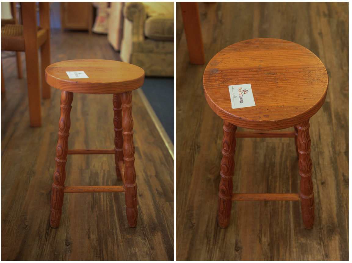 Pine sitting stool - 1 available
