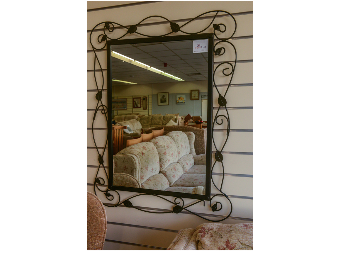 Mirror with iron frame
