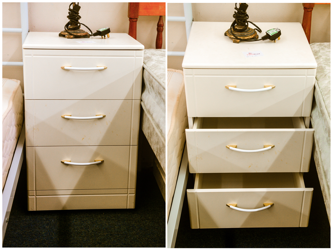 Bedside Table with 3 drawers