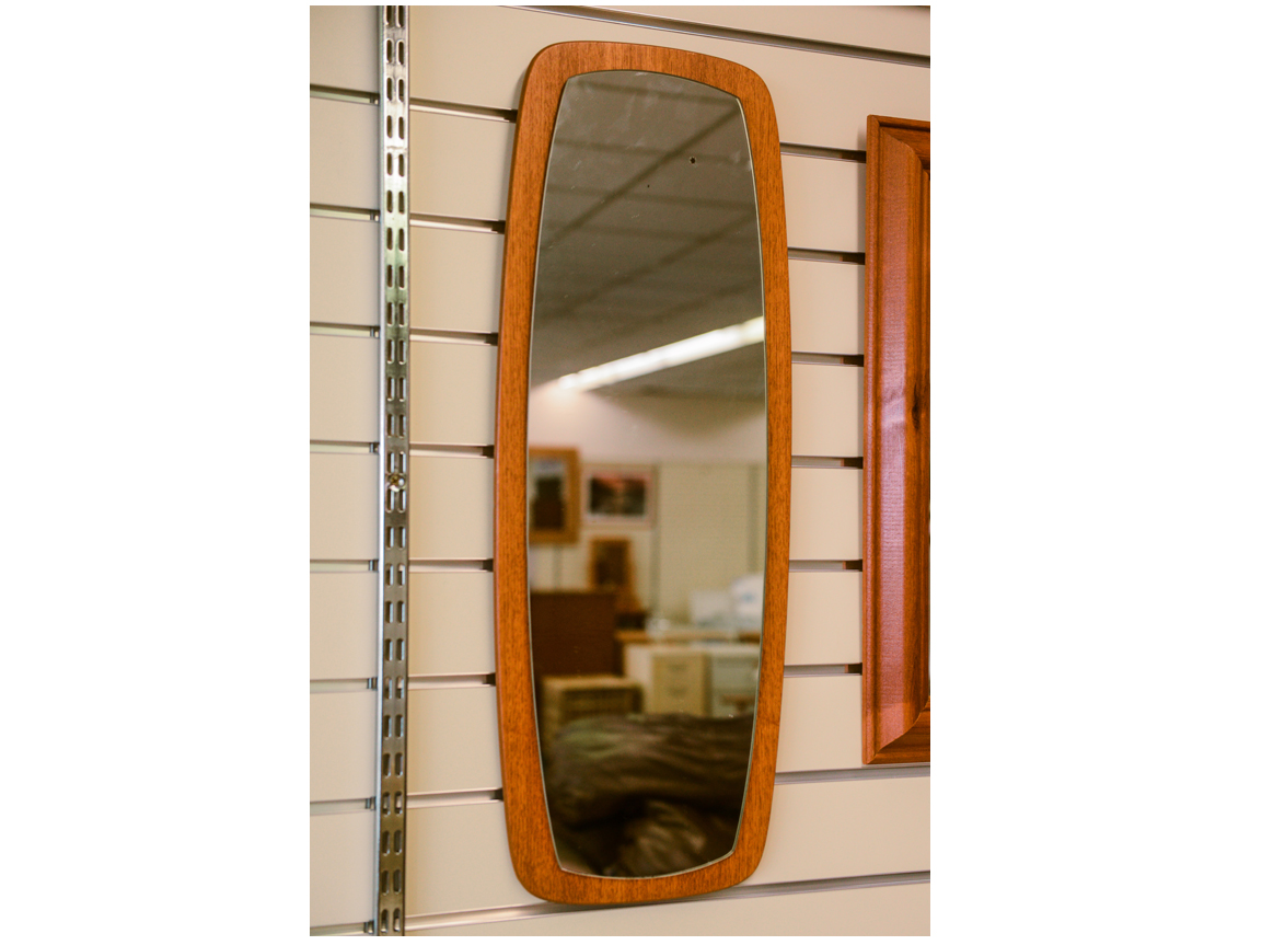 Mirror with wooden frame