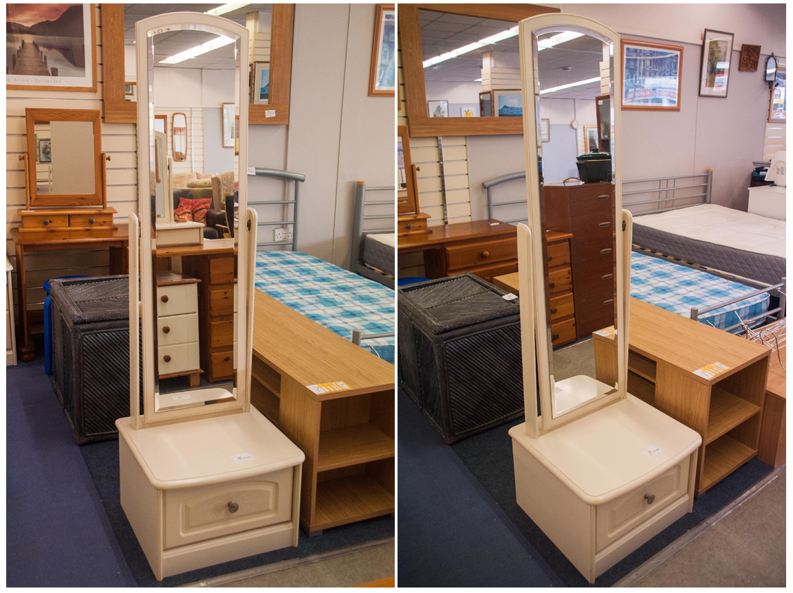 Standing Mirror with storage