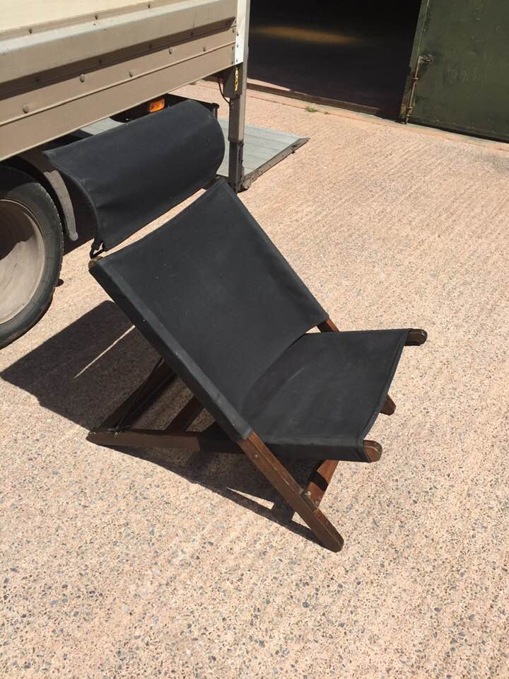 Very comfy Ikea frame chair with black upholstery
