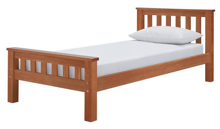 Argos Habitat Heavy Duty Pine Single Bed Frame, part number 135/6540 still on the Argos website at £140, New and boxed. Frame only - mattresses may be available separately.